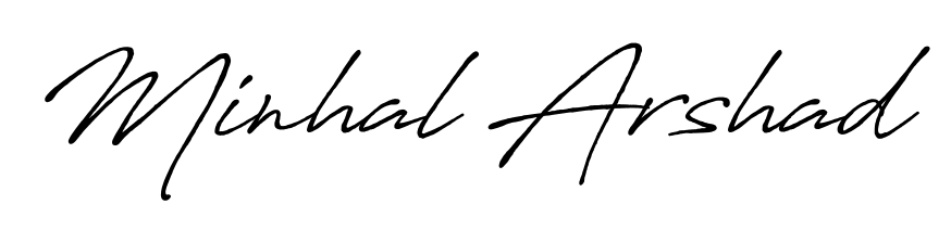 Discover the perfect balance of readability and style for Minhal Arshad with Antro_Vectra_Bolder font. Create your dream signature today. Minhal Arshad signature style 7 images and pictures png