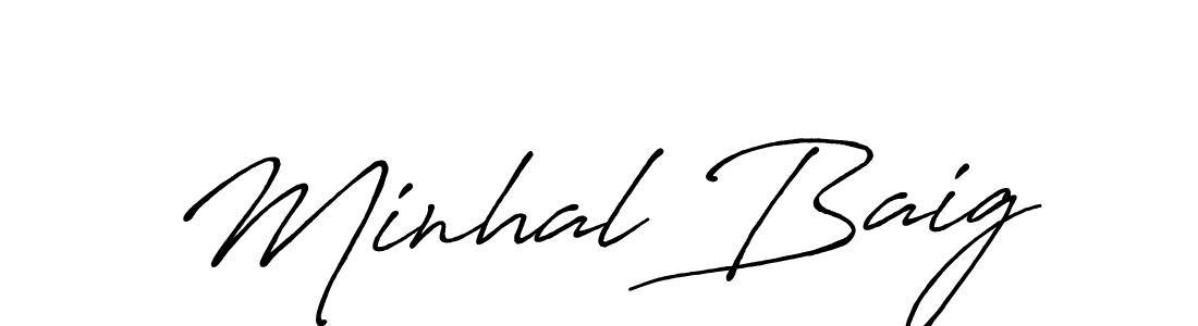 How to Draw Minhal Baig signature style? Antro_Vectra_Bolder is a latest design signature styles for name Minhal Baig. Minhal Baig signature style 7 images and pictures png