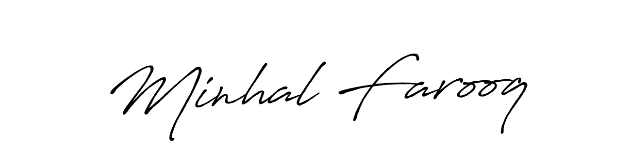 Make a beautiful signature design for name Minhal Farooq. Use this online signature maker to create a handwritten signature for free. Minhal Farooq signature style 7 images and pictures png