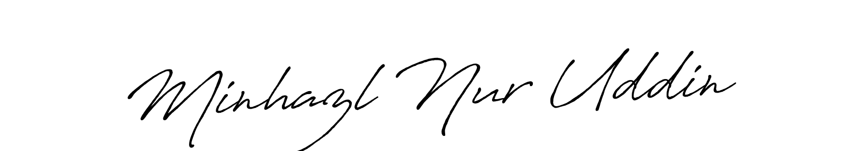 Design your own signature with our free online signature maker. With this signature software, you can create a handwritten (Antro_Vectra_Bolder) signature for name Minhazl Nur Uddin. Minhazl Nur Uddin signature style 7 images and pictures png