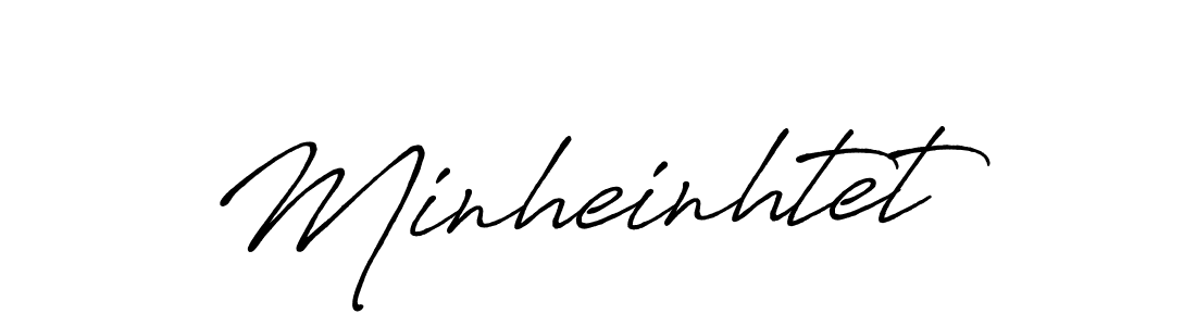 How to make Minheinhtet name signature. Use Antro_Vectra_Bolder style for creating short signs online. This is the latest handwritten sign. Minheinhtet signature style 7 images and pictures png