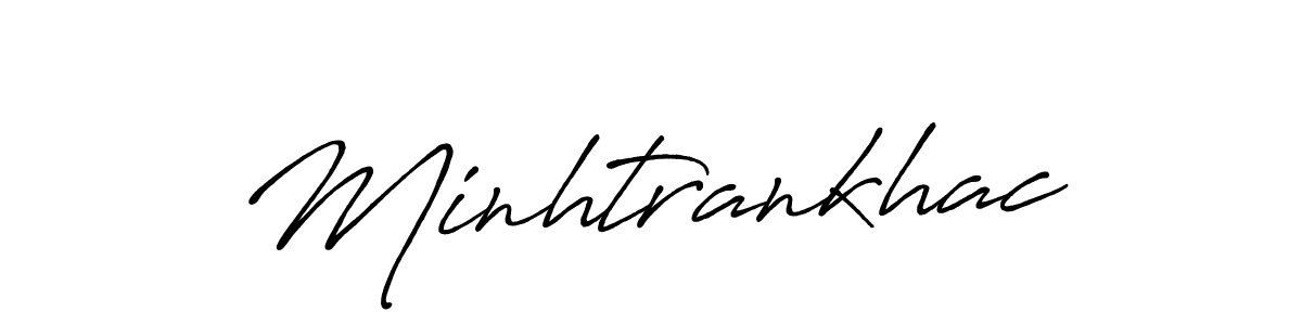 Create a beautiful signature design for name Minhtrankhac. With this signature (Antro_Vectra_Bolder) fonts, you can make a handwritten signature for free. Minhtrankhac signature style 7 images and pictures png