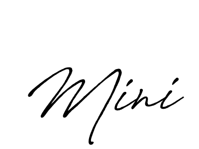 Mini stylish signature style. Best Handwritten Sign (Antro_Vectra_Bolder) for my name. Handwritten Signature Collection Ideas for my name Mini. Mini signature style 7 images and pictures png