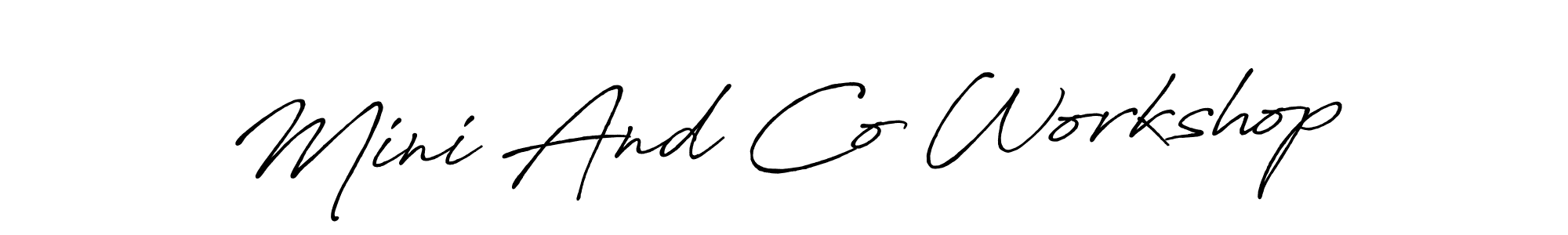 if you are searching for the best signature style for your name Mini And Co Workshop. so please give up your signature search. here we have designed multiple signature styles  using Antro_Vectra_Bolder. Mini And Co Workshop signature style 7 images and pictures png