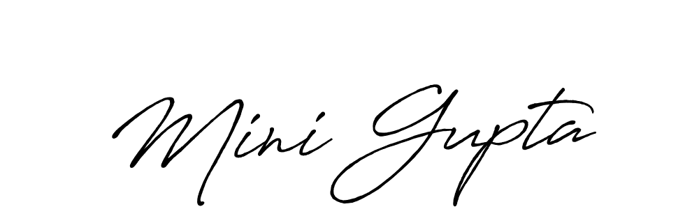 The best way (Antro_Vectra_Bolder) to make a short signature is to pick only two or three words in your name. The name Mini Gupta include a total of six letters. For converting this name. Mini Gupta signature style 7 images and pictures png