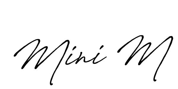 It looks lik you need a new signature style for name Mini M. Design unique handwritten (Antro_Vectra_Bolder) signature with our free signature maker in just a few clicks. Mini M signature style 7 images and pictures png