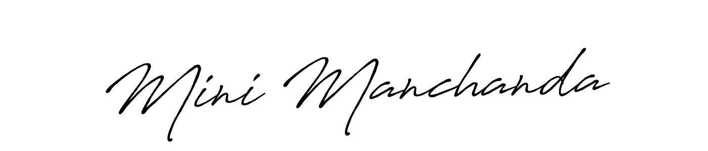 You should practise on your own different ways (Antro_Vectra_Bolder) to write your name (Mini Manchanda) in signature. don't let someone else do it for you. Mini Manchanda signature style 7 images and pictures png