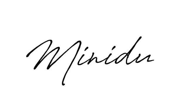 It looks lik you need a new signature style for name Minidu. Design unique handwritten (Antro_Vectra_Bolder) signature with our free signature maker in just a few clicks. Minidu signature style 7 images and pictures png