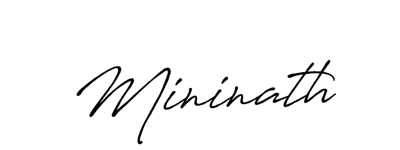 Use a signature maker to create a handwritten signature online. With this signature software, you can design (Antro_Vectra_Bolder) your own signature for name Mininath. Mininath signature style 7 images and pictures png