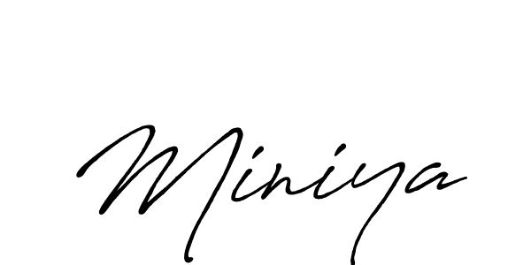 Also You can easily find your signature by using the search form. We will create Miniya name handwritten signature images for you free of cost using Antro_Vectra_Bolder sign style. Miniya signature style 7 images and pictures png