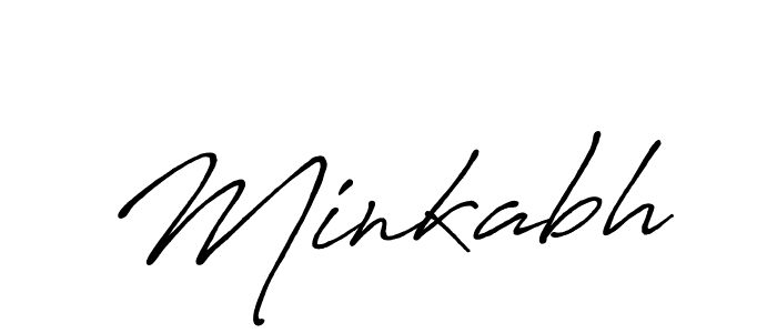 Minkabh stylish signature style. Best Handwritten Sign (Antro_Vectra_Bolder) for my name. Handwritten Signature Collection Ideas for my name Minkabh. Minkabh signature style 7 images and pictures png