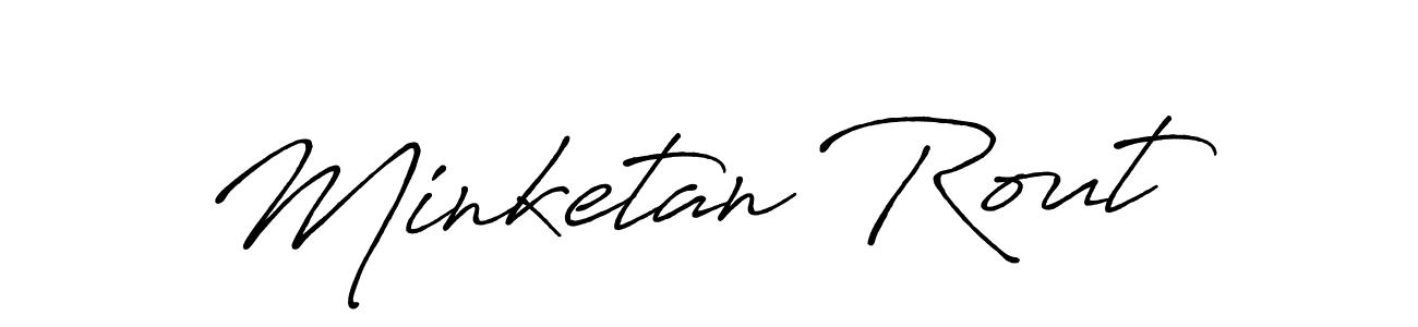 How to make Minketan Rout name signature. Use Antro_Vectra_Bolder style for creating short signs online. This is the latest handwritten sign. Minketan Rout signature style 7 images and pictures png