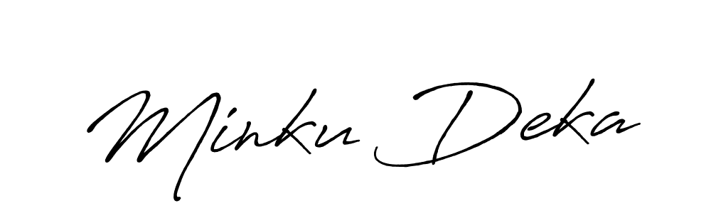 Here are the top 10 professional signature styles for the name Minku Deka. These are the best autograph styles you can use for your name. Minku Deka signature style 7 images and pictures png
