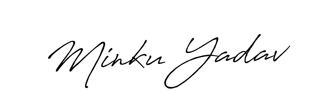 if you are searching for the best signature style for your name Minku Yadav. so please give up your signature search. here we have designed multiple signature styles  using Antro_Vectra_Bolder. Minku Yadav signature style 7 images and pictures png