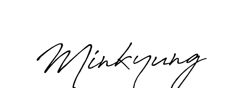 How to make Minkyung signature? Antro_Vectra_Bolder is a professional autograph style. Create handwritten signature for Minkyung name. Minkyung signature style 7 images and pictures png