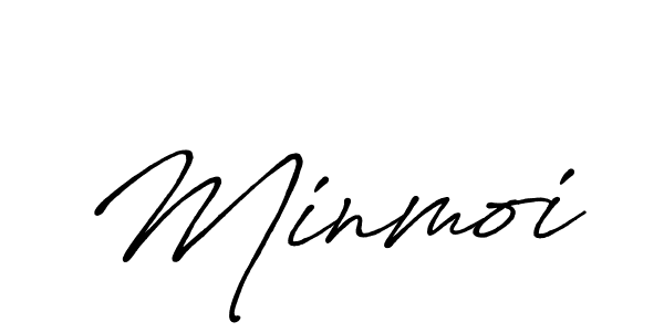 Minmoi stylish signature style. Best Handwritten Sign (Antro_Vectra_Bolder) for my name. Handwritten Signature Collection Ideas for my name Minmoi. Minmoi signature style 7 images and pictures png