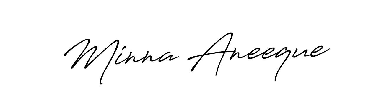 You should practise on your own different ways (Antro_Vectra_Bolder) to write your name (Minna Aneeque) in signature. don't let someone else do it for you. Minna Aneeque signature style 7 images and pictures png