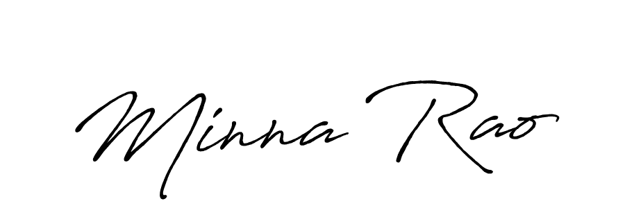 Create a beautiful signature design for name Minna Rao. With this signature (Antro_Vectra_Bolder) fonts, you can make a handwritten signature for free. Minna Rao signature style 7 images and pictures png