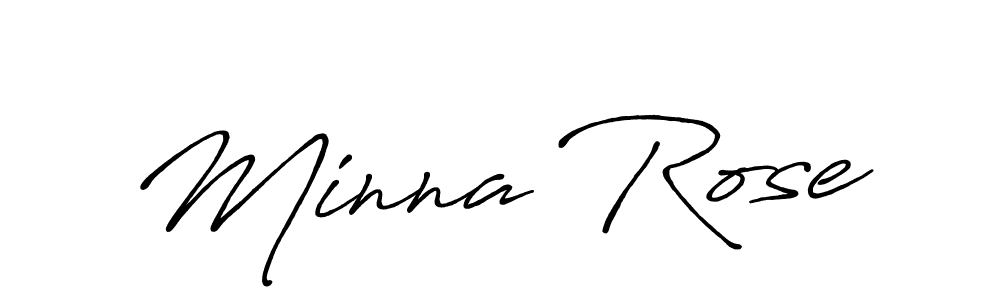 Similarly Antro_Vectra_Bolder is the best handwritten signature design. Signature creator online .You can use it as an online autograph creator for name Minna Rose. Minna Rose signature style 7 images and pictures png