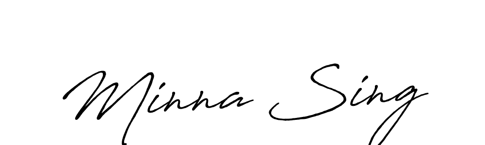 Use a signature maker to create a handwritten signature online. With this signature software, you can design (Antro_Vectra_Bolder) your own signature for name Minna Sing. Minna Sing signature style 7 images and pictures png