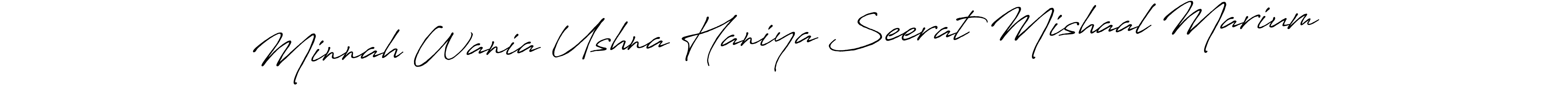 Here are the top 10 professional signature styles for the name Minnah Wania Ushna Haniya Seerat Mishaal Marium. These are the best autograph styles you can use for your name. Minnah Wania Ushna Haniya Seerat Mishaal Marium signature style 7 images and pictures png