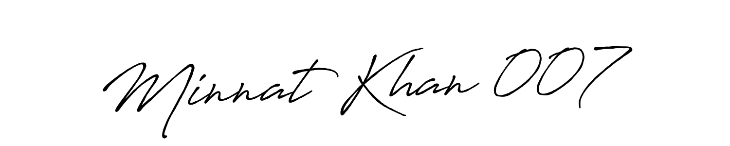 Also You can easily find your signature by using the search form. We will create Minnat Khan 007 name handwritten signature images for you free of cost using Antro_Vectra_Bolder sign style. Minnat Khan 007 signature style 7 images and pictures png