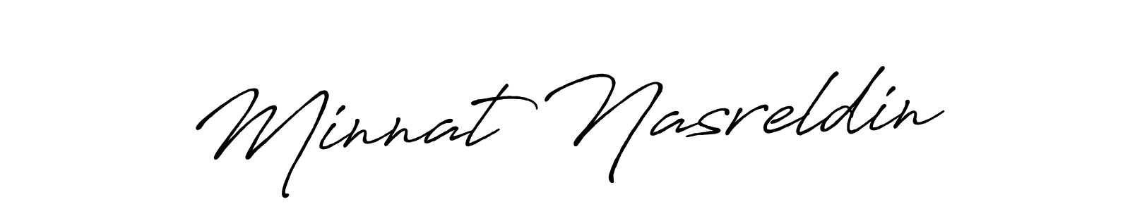 Also You can easily find your signature by using the search form. We will create Minnat Nasreldin name handwritten signature images for you free of cost using Antro_Vectra_Bolder sign style. Minnat Nasreldin signature style 7 images and pictures png