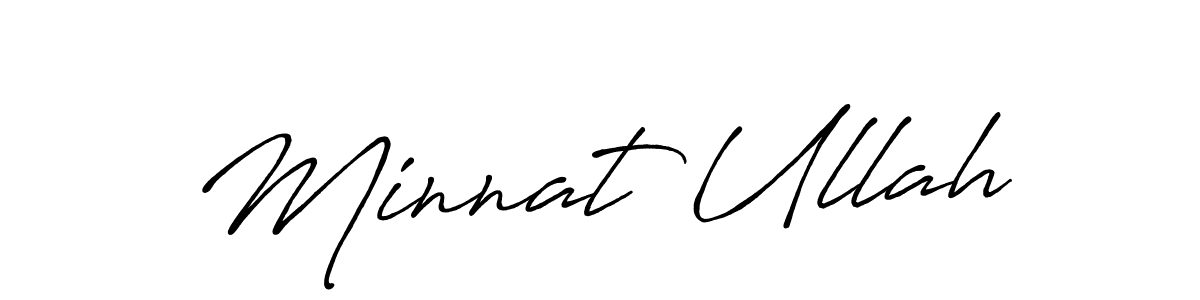 Use a signature maker to create a handwritten signature online. With this signature software, you can design (Antro_Vectra_Bolder) your own signature for name Minnat Ullah. Minnat Ullah signature style 7 images and pictures png