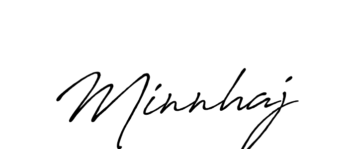 Minnhaj stylish signature style. Best Handwritten Sign (Antro_Vectra_Bolder) for my name. Handwritten Signature Collection Ideas for my name Minnhaj. Minnhaj signature style 7 images and pictures png