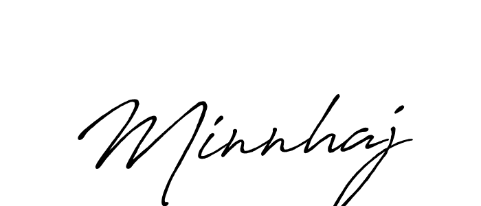 You should practise on your own different ways (Antro_Vectra_Bolder) to write your name (Minnhaj) in signature. don't let someone else do it for you. Minnhaj signature style 7 images and pictures png