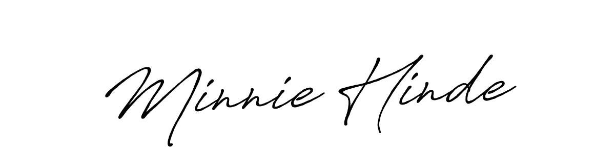 Here are the top 10 professional signature styles for the name Minnie Hinde. These are the best autograph styles you can use for your name. Minnie Hinde signature style 7 images and pictures png