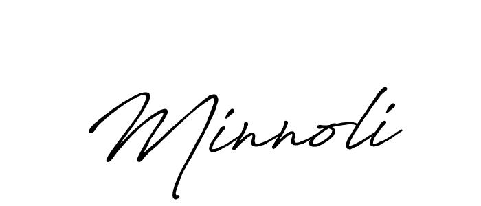 if you are searching for the best signature style for your name Minnoli. so please give up your signature search. here we have designed multiple signature styles  using Antro_Vectra_Bolder. Minnoli signature style 7 images and pictures png