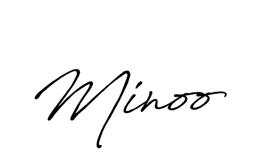 Also we have Minoo name is the best signature style. Create professional handwritten signature collection using Antro_Vectra_Bolder autograph style. Minoo signature style 7 images and pictures png