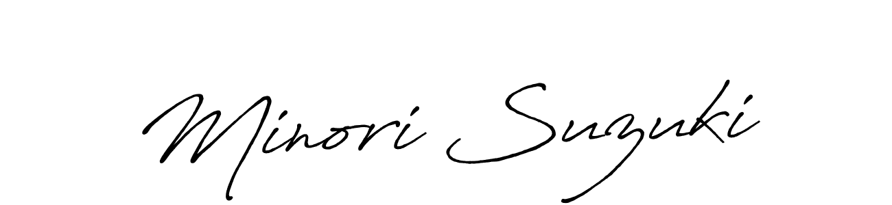 It looks lik you need a new signature style for name Minori Suzuki. Design unique handwritten (Antro_Vectra_Bolder) signature with our free signature maker in just a few clicks. Minori Suzuki signature style 7 images and pictures png