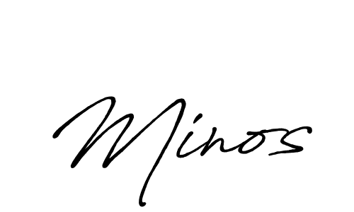 Create a beautiful signature design for name Minos. With this signature (Antro_Vectra_Bolder) fonts, you can make a handwritten signature for free. Minos signature style 7 images and pictures png