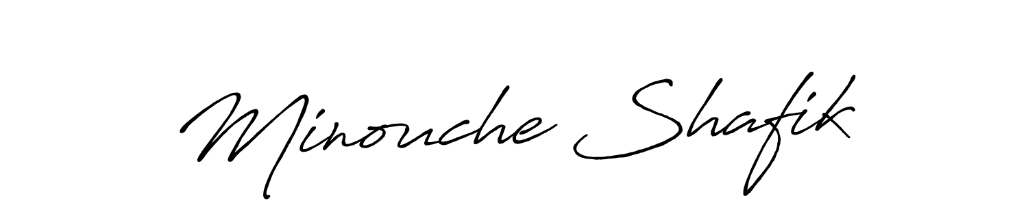 Design your own signature with our free online signature maker. With this signature software, you can create a handwritten (Antro_Vectra_Bolder) signature for name Minouche Shafik. Minouche Shafik signature style 7 images and pictures png