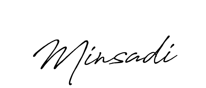 Once you've used our free online signature maker to create your best signature Antro_Vectra_Bolder style, it's time to enjoy all of the benefits that Minsadi name signing documents. Minsadi signature style 7 images and pictures png