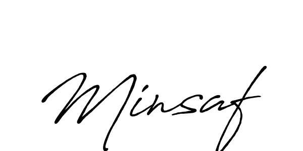 Minsaf stylish signature style. Best Handwritten Sign (Antro_Vectra_Bolder) for my name. Handwritten Signature Collection Ideas for my name Minsaf. Minsaf signature style 7 images and pictures png