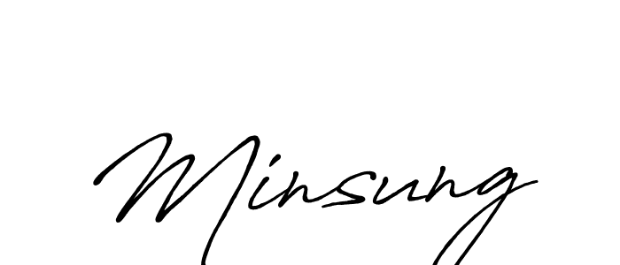 The best way (Antro_Vectra_Bolder) to make a short signature is to pick only two or three words in your name. The name Minsung include a total of six letters. For converting this name. Minsung signature style 7 images and pictures png