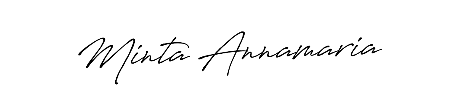 It looks lik you need a new signature style for name Minta Annamaria. Design unique handwritten (Antro_Vectra_Bolder) signature with our free signature maker in just a few clicks. Minta Annamaria signature style 7 images and pictures png