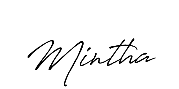 Design your own signature with our free online signature maker. With this signature software, you can create a handwritten (Antro_Vectra_Bolder) signature for name Mintha. Mintha signature style 7 images and pictures png