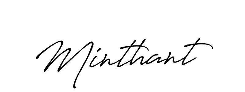 Make a beautiful signature design for name Minthant. With this signature (Antro_Vectra_Bolder) style, you can create a handwritten signature for free. Minthant signature style 7 images and pictures png