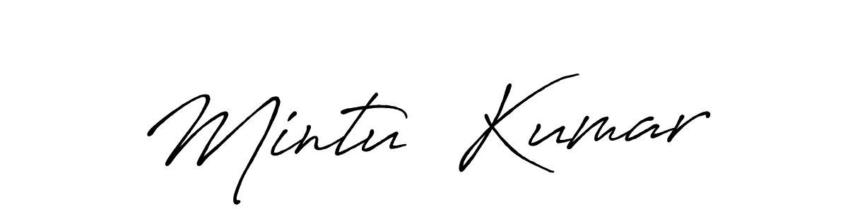 Mintu  Kumar stylish signature style. Best Handwritten Sign (Antro_Vectra_Bolder) for my name. Handwritten Signature Collection Ideas for my name Mintu  Kumar. Mintu  Kumar signature style 7 images and pictures png