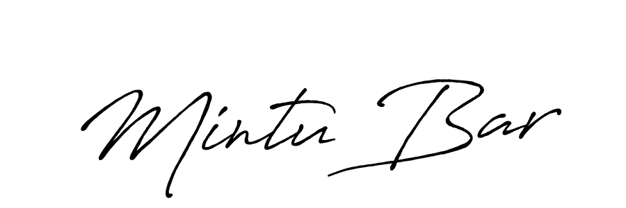 Make a beautiful signature design for name Mintu Bar. With this signature (Antro_Vectra_Bolder) style, you can create a handwritten signature for free. Mintu Bar signature style 7 images and pictures png
