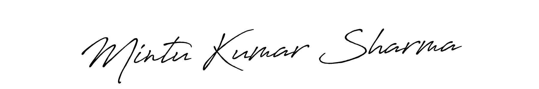 Use a signature maker to create a handwritten signature online. With this signature software, you can design (Antro_Vectra_Bolder) your own signature for name Mintu Kumar Sharma. Mintu Kumar Sharma signature style 7 images and pictures png