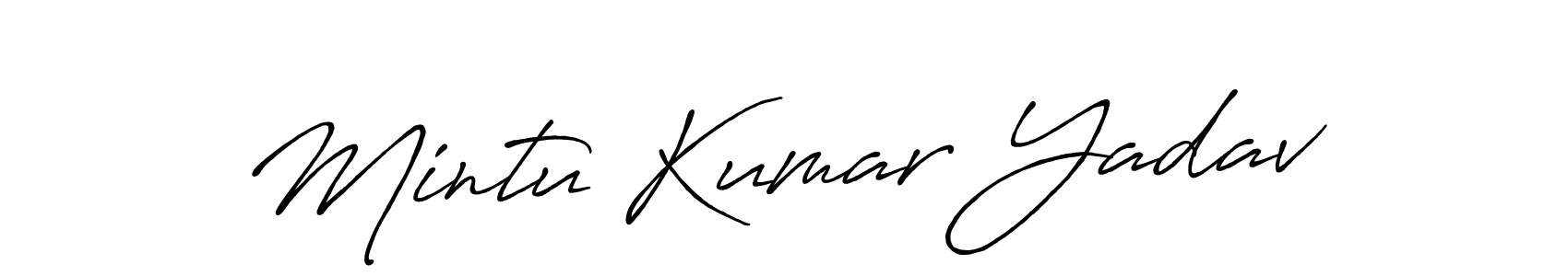 Mintu Kumar Yadav stylish signature style. Best Handwritten Sign (Antro_Vectra_Bolder) for my name. Handwritten Signature Collection Ideas for my name Mintu Kumar Yadav. Mintu Kumar Yadav signature style 7 images and pictures png