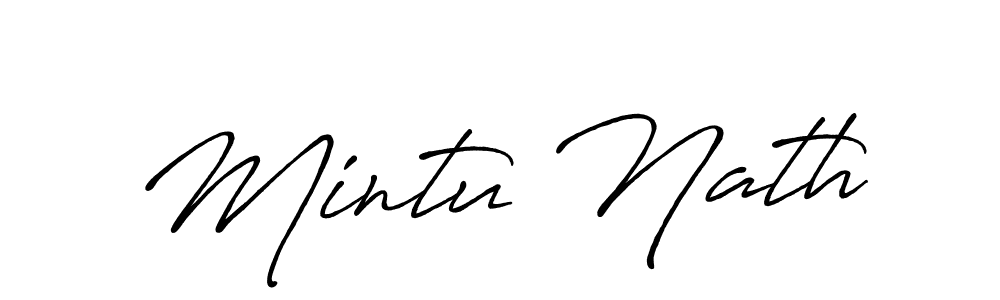 Create a beautiful signature design for name Mintu Nath. With this signature (Antro_Vectra_Bolder) fonts, you can make a handwritten signature for free. Mintu Nath signature style 7 images and pictures png