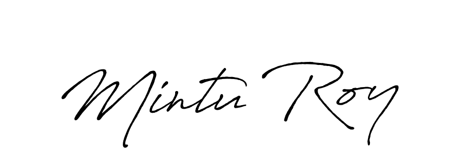 Similarly Antro_Vectra_Bolder is the best handwritten signature design. Signature creator online .You can use it as an online autograph creator for name Mintu Roy. Mintu Roy signature style 7 images and pictures png