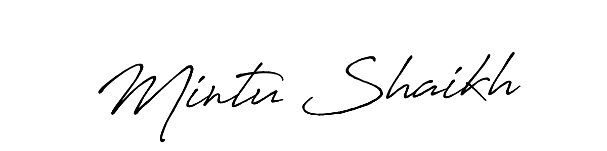 if you are searching for the best signature style for your name Mintu Shaikh. so please give up your signature search. here we have designed multiple signature styles  using Antro_Vectra_Bolder. Mintu Shaikh signature style 7 images and pictures png
