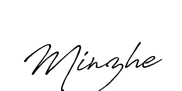 Use a signature maker to create a handwritten signature online. With this signature software, you can design (Antro_Vectra_Bolder) your own signature for name Minzhe. Minzhe signature style 7 images and pictures png